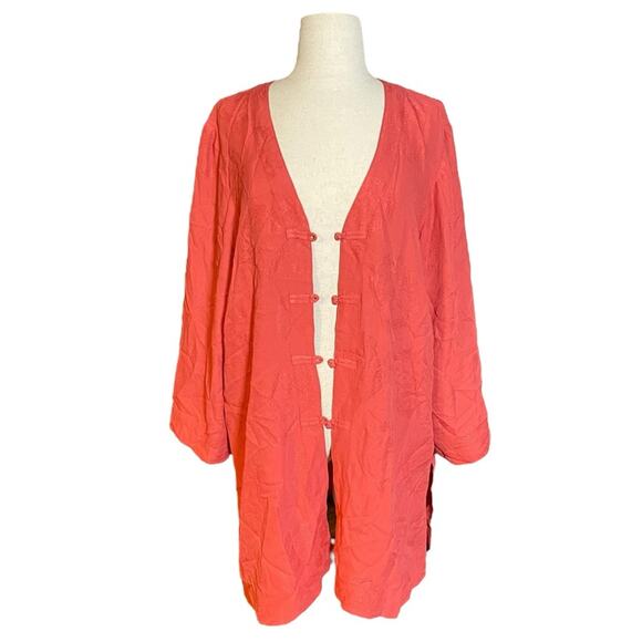 CITRON 100% silk button down blouse | 0X - Picture 1 of 6